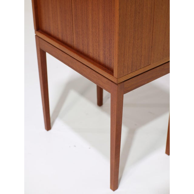Brown Danish Teak Bar Cabinet by Henning Korch for Silkeborg Møbelfabrik, 1960s For Sale - Image 8 of 14
