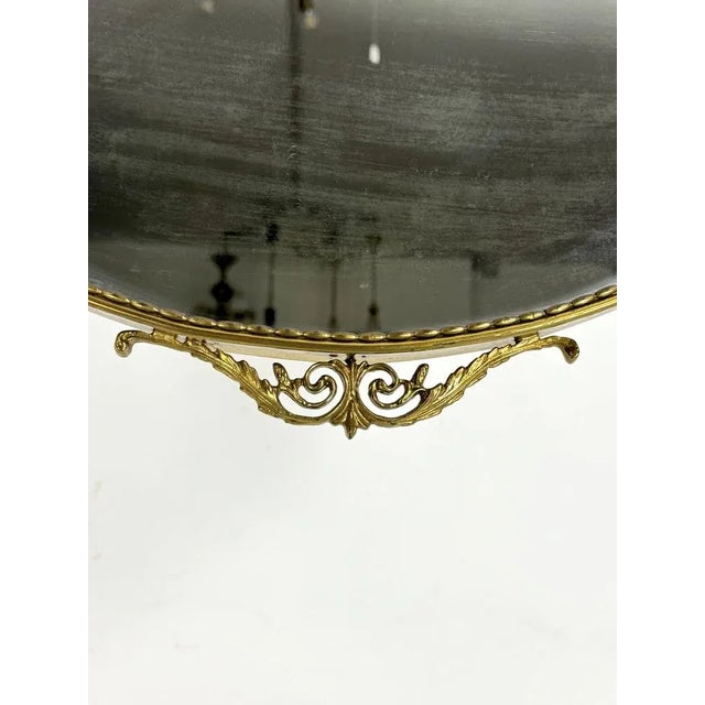 Mid-Century Italian Mirror in Brass, Italy, 1950s For Sale - Image 6 of 13