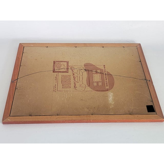 Remington Rand 1950s Adam Styka Print in Donald Art Company Western Motif Etched Frame For Sale - Image 4 of 11