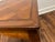 Heritage Henredon French Provincial Accent Side Table features a bookmatched cherry wood parquetry top, scalloped apron...