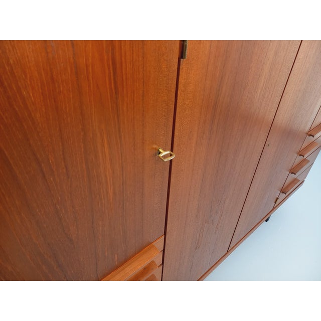 Vintage Scandinavian Sideboard in Teak and Black Metal, 1960s For Sale - Image 9 of 18