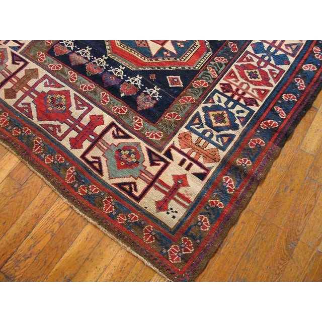Traditional Antique Caucasian Rug For Sale - Image 3 of 5