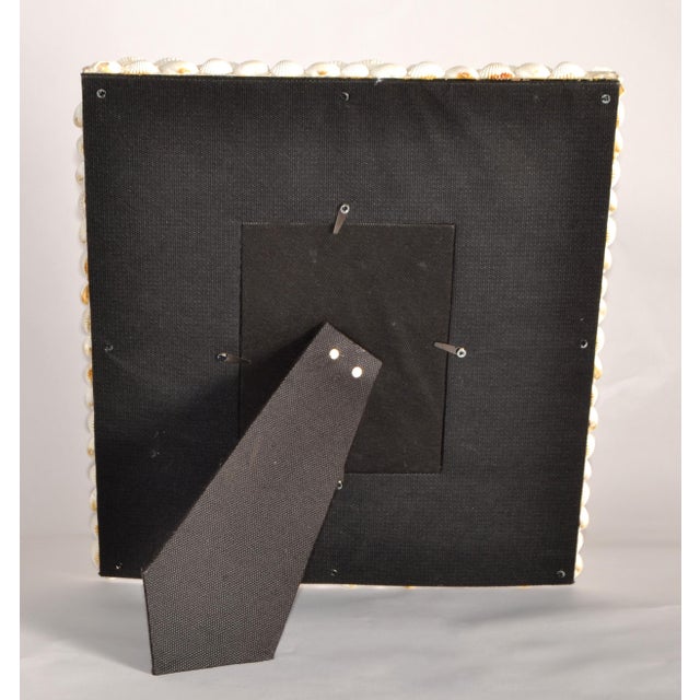 Vintage Nautical Large Seashell Photo Frame Art Handmade 14x12 Inches Boho Chic For Sale - Image 13 of 17