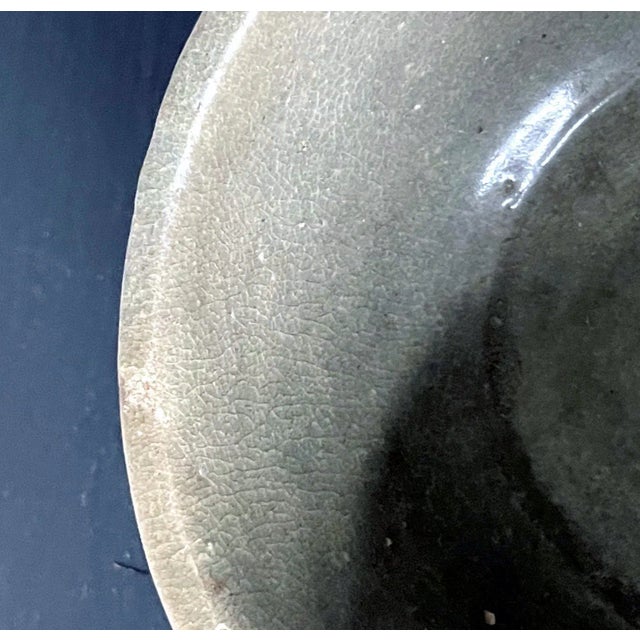 Asian Antique Korean Ceramic Celadon Deep Bowl Goryeo Dynasty For Sale - Image 3 of 13