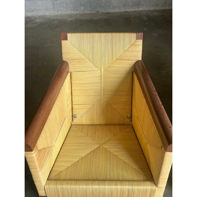 Tan 1990s John Hutton for Donghia Merbau Lounge Chairs- A Pair For Sale - Image 8 of 12