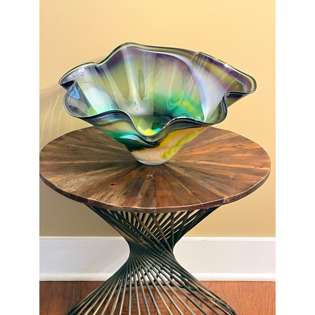 Purple 1980s Michael Hansen Art Deco "Floppy" Centerpiece Bowl For Sale - Image 8 of 9