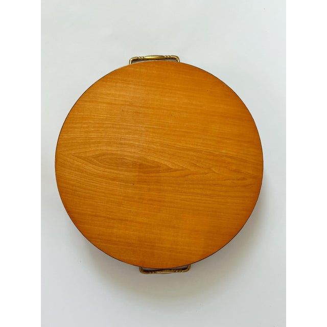 Vintage Italian Marquetry Serving Tray from MCM, 1950s For Sale - Image 4 of 5