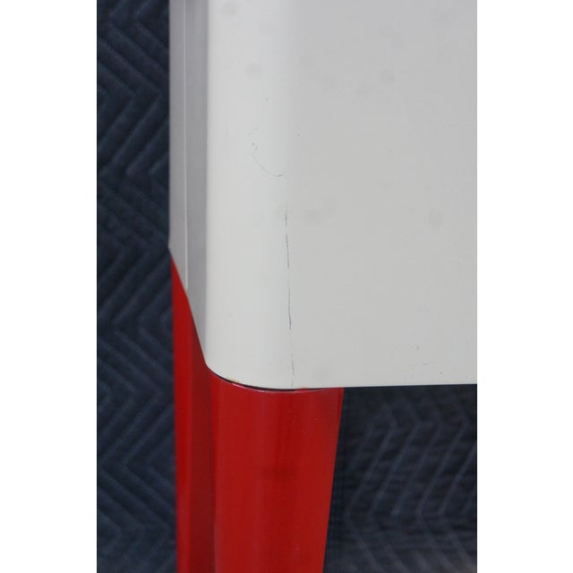 Metal Vintage Style 60 Qt Coca-Cola Rolling Patio Cooler Cream & Red Ice Chest Cart For Sale - Image 7 of 18