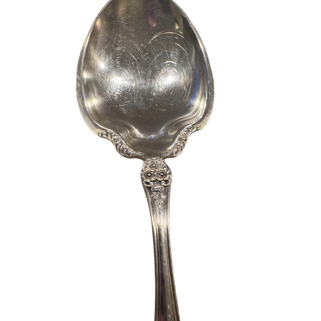 Antique Gorham Sterling Silver "Buttercup Lions Anchor" Berry/Cassorole Spoon. Monogram"B" on back of handle. Circa 1899....