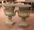 Pair of Early 20th Century French Painted Iron Urns With Figural Mask Handles For Sale In Dallas - Image 6 of 9