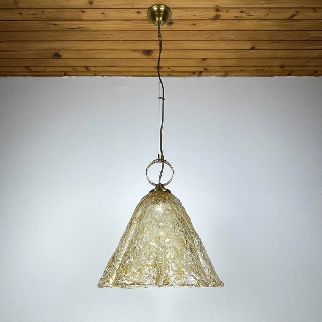 Vintage Murano Pendant Lamp from AV Mazzega, Italy, 1970s For Sale - Image 11 of 18