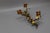 Hollywood Regency Gilt Tole Metal Triple-Arm Floral Wall Candle Sconce, 1970s For Sale - Image 18 of 18