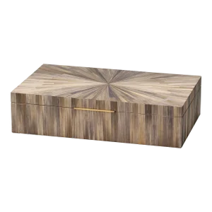Jamie Young Palm Marquetry Box in Grey