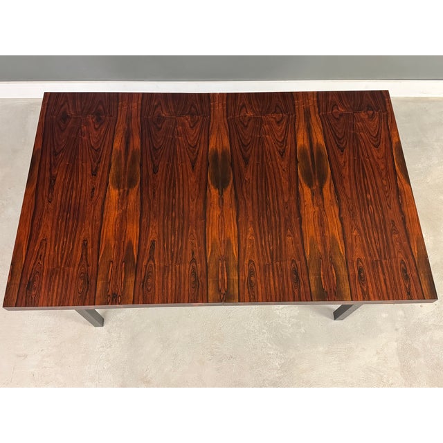 1960s Refinished Rosewood Dining Table by Milo Baughman for Directional For Sale In Boston - Image 6 of 11