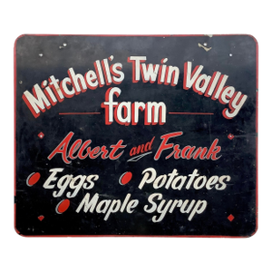 Vintage Metal Hand Painted Mitchell's Farm Stand Sign