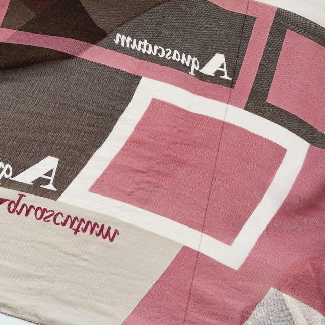 Aquascutum Red Printed 100% Silk Scarf | Chairish