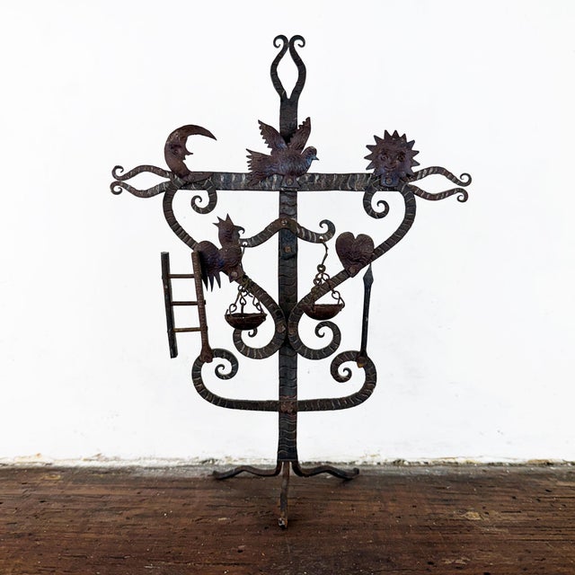 Wrought Iron Cross by Guadalupe Hermosillo Escobar, 1960s For Sale - Image 11 of 11
