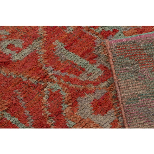 Textile Rug & Kilim’s Moroccan Style Gallery Runner in Red With Geometric Patterns For Sale - Image 7 of 7