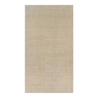 Rug & Kilim’s Oversized Contemporary Textural Solid Rug in Beige Tones - 11x20 For Sale
