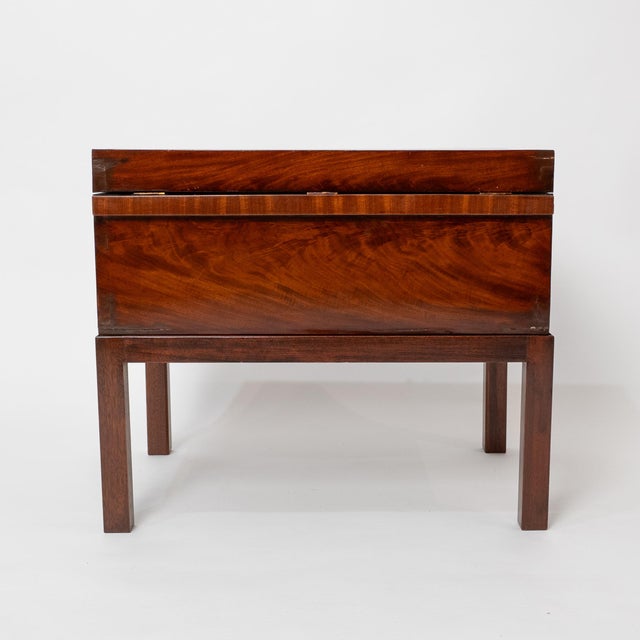 Brown Early 19th Century Mahogany Cellarette or Document Chest on Stand For Sale - Image 8 of 17