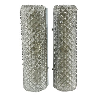 Vintage Wall Lamps from Glashütte Limburg, Germany, 1970s, Set of 2 For Sale