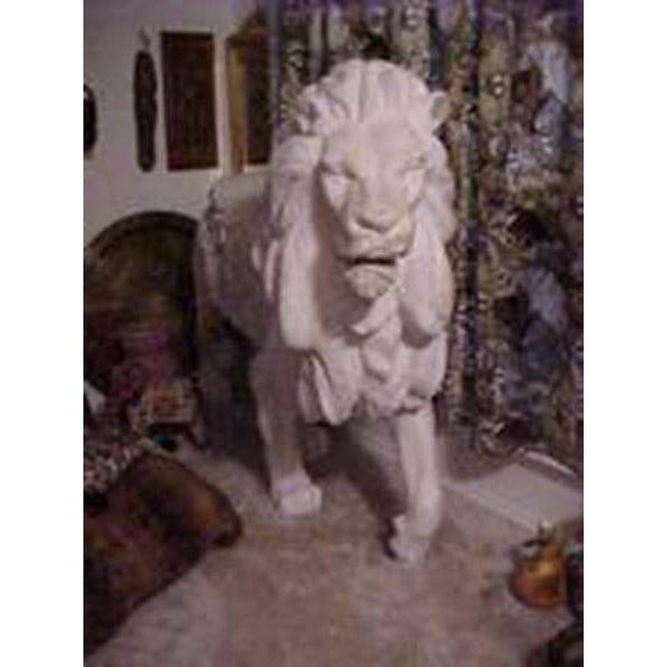 Huge Lifesize Fiberglass Sculpture Reproduction of Dentzel Carousel Lion purchased in 1973 from a Philadelphia Carousel...