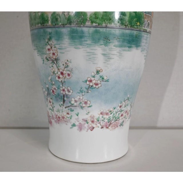 Large Japanese Porcelain Vase, 1950s For Sale - Image 12 of 18