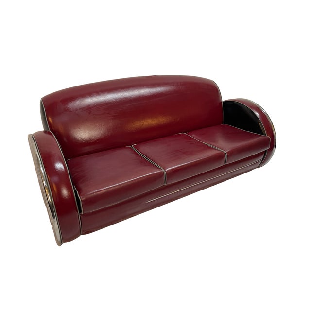 1980s Streamline Moderne Seating Suite Attributed to Donald Deskey For Sale - Image 10 of 18