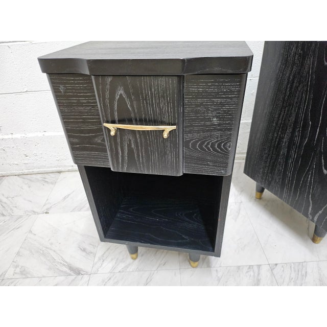 1940s Cerrused Night Stands - a Pair For Sale - Image 9 of 12