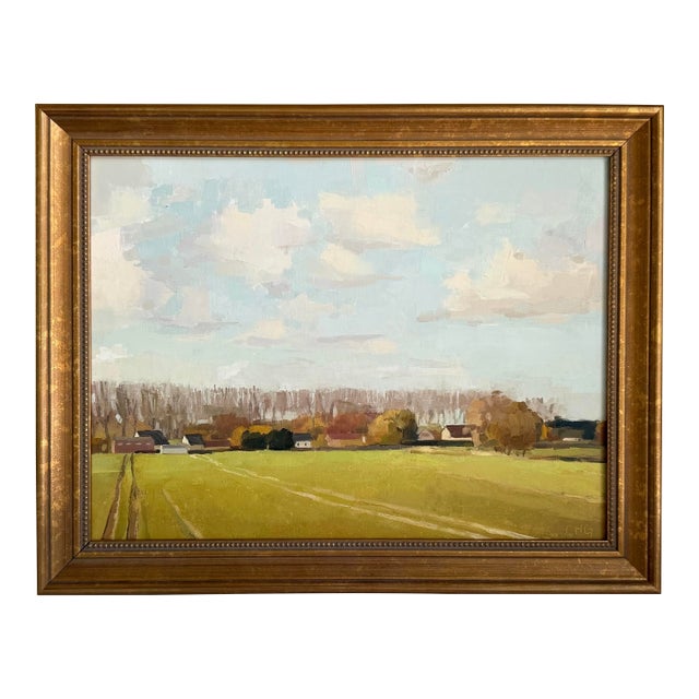 Warm Fields Traditional Oil Painting For Sale