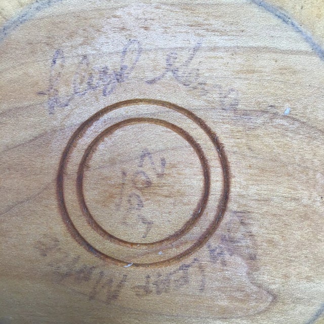 Oblong Signed Lloyd Big Leaf Maple Serving Bowl For Sale - Image 9 of 13