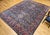 Textile Vintage Persian Yazd Rug, Hand-Knotted Wool, Allover Floral Pattern, Navy & Red, 9x12 For Sale - Image 7 of 18