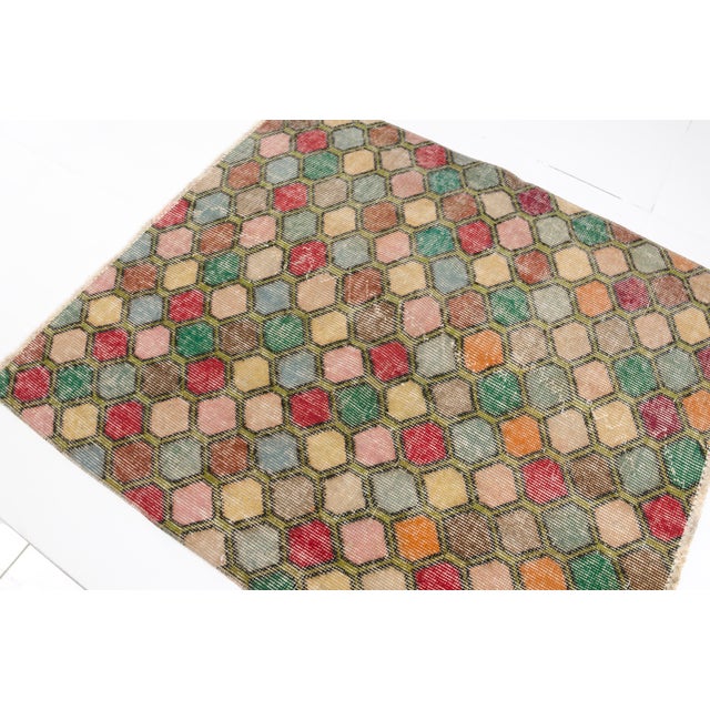 Mid 20th Century Colourful Floor Handknotted Carpet For Sale - Image 6 of 10