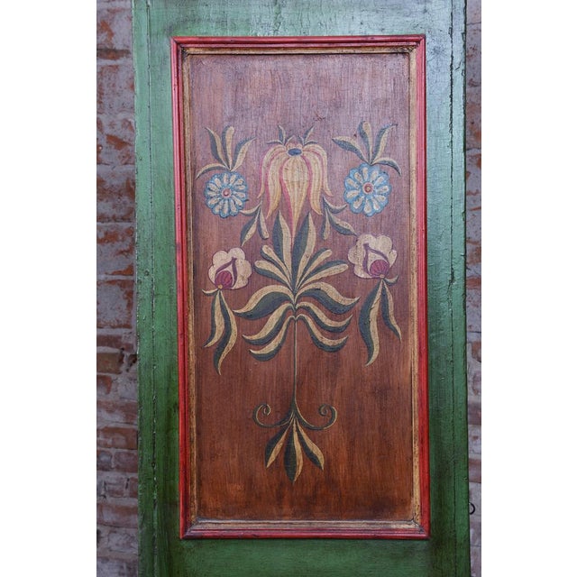 Baroque Wardrobe in Spruce with Paintings, Czech, 1800s For Sale - Image 5 of 18