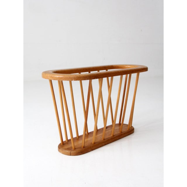Mid-Century Wood Magazine Rack For Sale - Image 10 of 11