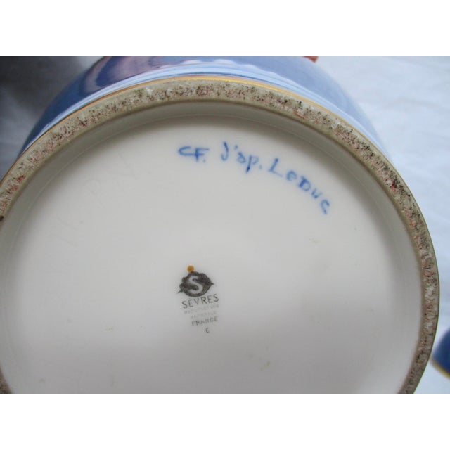 Art Deco Sevres Porcelain Large GingerJar Signed by Artist Leduc 1920s For Sale - Image 9 of 11