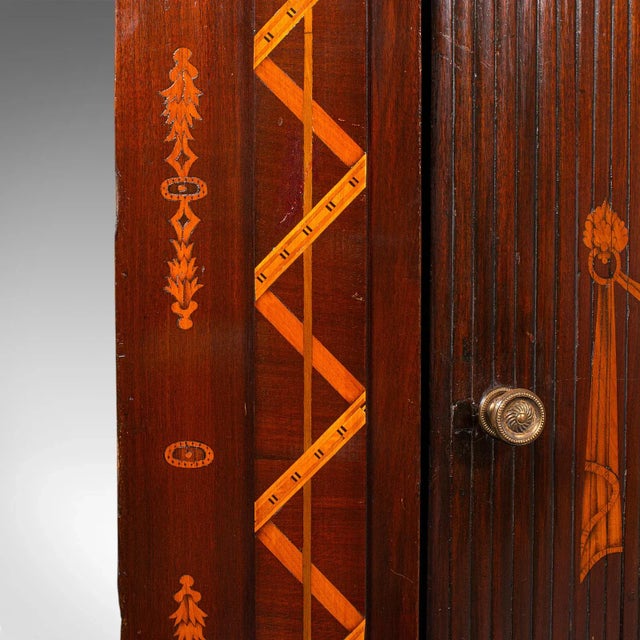 Brown Circa 1800 Antique Tambour Corner Cabinet For Sale - Image 8 of 10