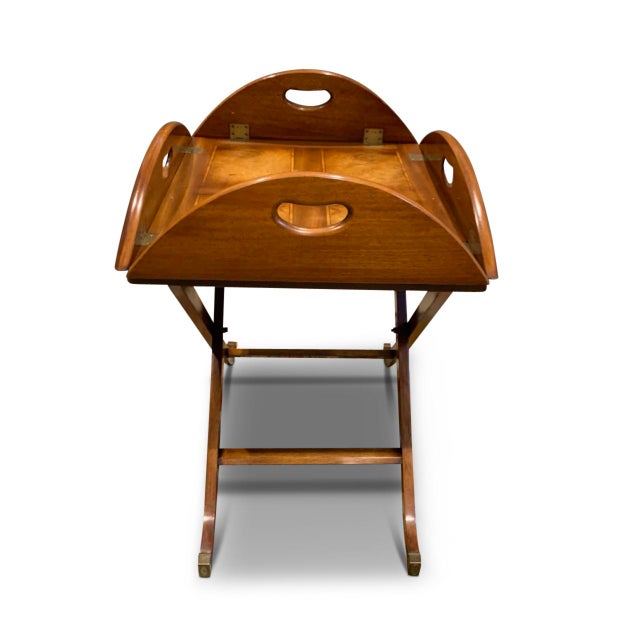 Reprodux by Bevan Funnell Military Campaign George III Butlers Tray. Made in England with Folding Stand having foldable...