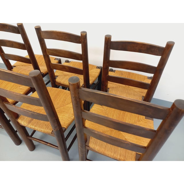 Vintage Brutalist Chairs by Georges Robert, 1960s, Set of 6 For Sale - Image 10 of 18