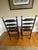 Farmhouse Pair Hitchcock Ladderback Chairs With Rush Seats For Sale - Image 3 of 7