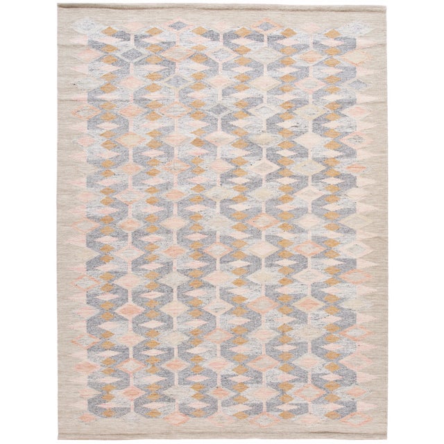 21st-Century Modern Swedish Style Gray Wool Rug For Sale - Image 13 of 13