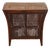 Antique Wood and Cane Hamper Side Table For Sale