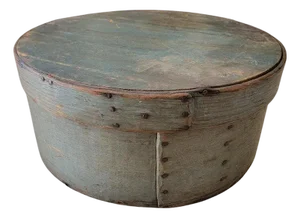 19thc Original Painted Blue / Aqua Pantry Box