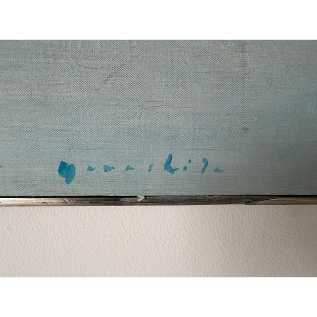 1960s Mid-Century Modern Expressionist Abstract Acrylic on Canvas Painting, Framed For Sale - Image 12 of 16