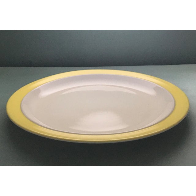 Vintage Stonecrest Andre Honche Designer Collection Yellow Rimmed Serving Platter For Sale - Image 9 of 11