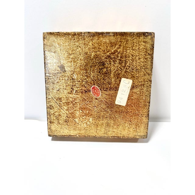 Vintage Italian Blue & Gilt Florentine Giltwood Catchall Dish – Hollywood Regency Desk Tray or Ashtray For Sale - Image 4 of 7