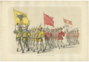 Swiss Cantonal Troops Uri, 1855, Paper