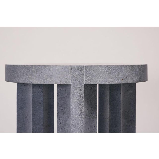 Basaltina Marble Carrara Tall Side Table by Reda Amalou Design For Sale - Image 4 of 8