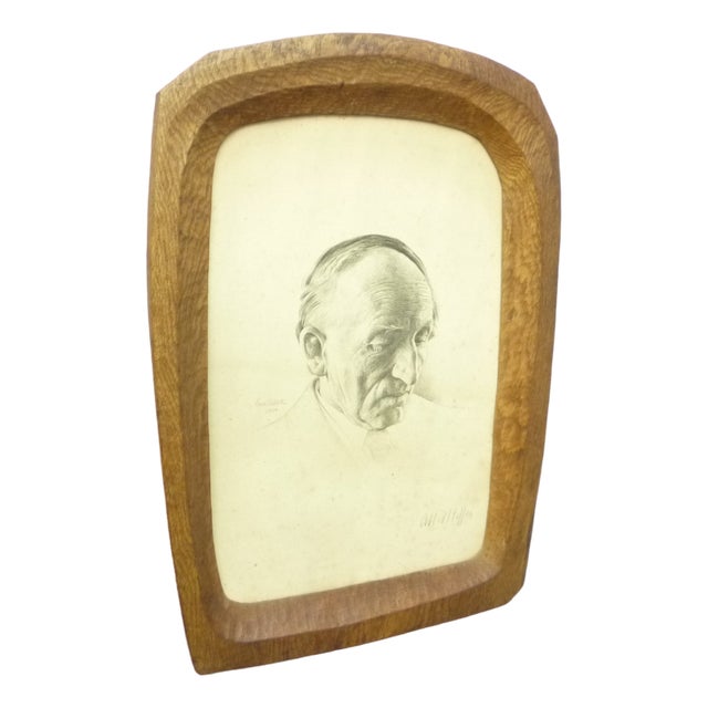 Anthroposophical Oak Picture Frame, 1920s For Sale