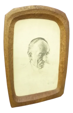 Anthroposophical Oak Picture Frame, 1920s